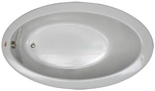 Jacuzzi SIGNATURE Acrylic Drop-In Bathtub, Soaking Sanctuary, Slip Resistant, Left Drain Placement, 66" (L) x 38" (W), Oval, White