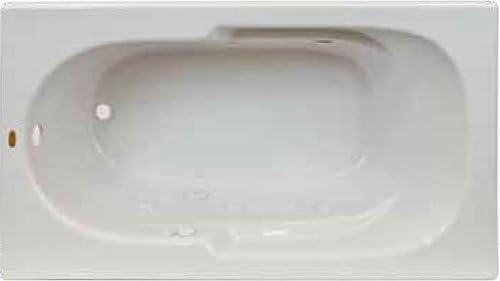 Jacuzzi SIGNATURE Acrylic Drop-In Bathtub, Soaking Sanctuary, Slip Resistant, Left Drain Placement, 60" (L) x 36" (W), Rectangle, 3-Tile Flange, Oyster