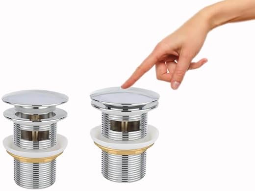 Chrome Freestanding Bathtub Drain Stopper, Compatible with Drain Kit