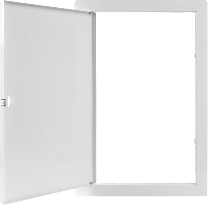 10 x 16 Inch White Square Metal Plumbing Access Panel - Indoor Wall Access Door for HVAC, Wall, Ceiling, and Drywall with Panel - Opening Box Door Cover - Easy to Instal