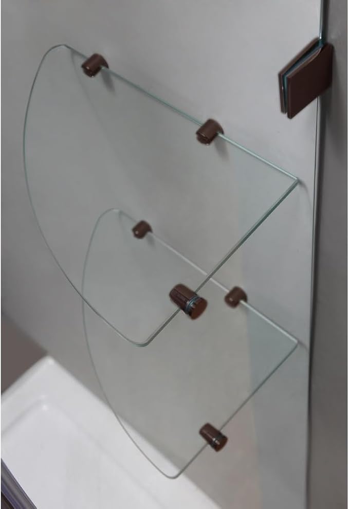 Avalux GS 40 in. W x 36 in. D x 72 in. H Rectangular Pivot Frameless Corner Shower Enclosure in Bronze with Clear Glass