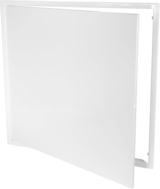 Vent Systems 24'' x 24'' Inch White Metal Access Panel with Click Function - Easy Access Doors - Access Panel for Drywall Wall Ceiling - Electrical Plumbing Service Door - Crawl Space Doors