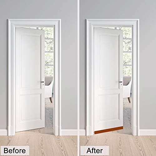 TORRAMI Silicone Door Sweep Draft Stopper 2 inch Width 20 Feet Length,Seal Insulation for Door Under Bottom, Gap, Side, Glass Shower Door, Sliding Door,Black