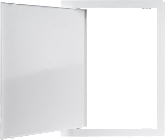 12x16 Inch White Access Panel – ABS Plastic Rectangular Wall & Ceiling Access Door for Plumbing Electrical HVAC – Easy Install Indoor Panel for Drywall, Home Improvement and Maintenance