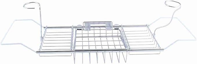 Bathtub Tray, Bath Tray for Tub Bathtub Caddy Wine Slots and Book Holder Bath Table for Candle Towel Book Wine Phone Shower