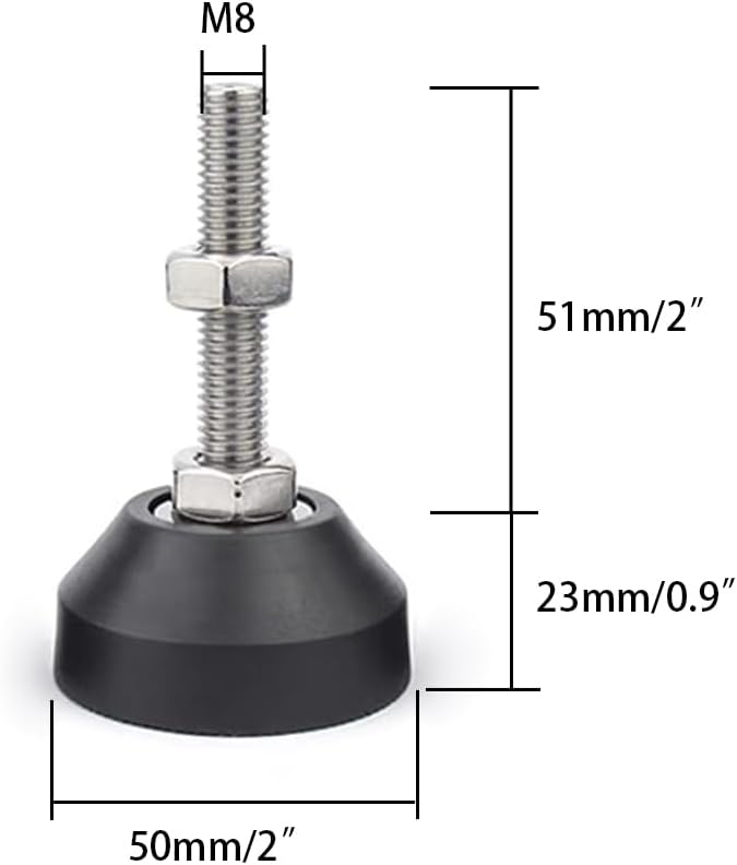 Adjustable Leveling Foot,Small Equipment Foot (D50M8L50)