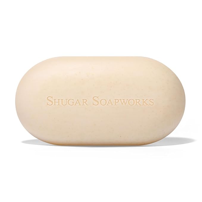 Shugar Soapworks Oatmeal & Lemon Verbena 5 oz Beauty Bar Soap 8-Pack | Plant-Based Vegan Formula | Sulfate & Paraben Free | Gentle Exfoliating Cleanser with Finely Ground Oatmeal Flakes