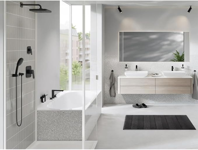 Grohe 1019202430 Cubeo Single Hole Single Handle M-Size Bathroom Faucet, 1.2 GPM, Matte Black