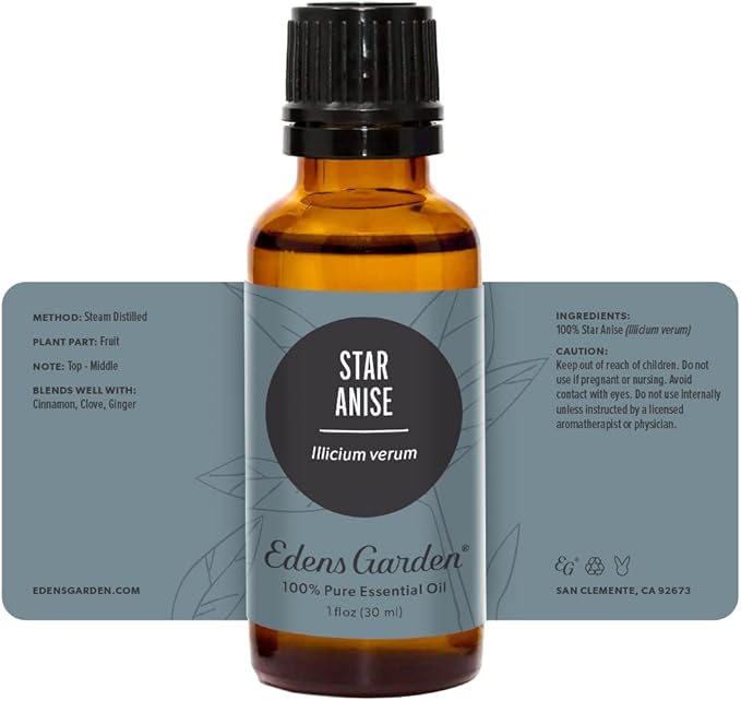 Edens Garden Star Anise Essential Oil- 100% Pure Premium Grade, Undiluted, Natural, Therapeutic, Aromatherapy, The Best for Diffuser, Candle, Laundry, Humidifiers 30 ml (1 fl oz)