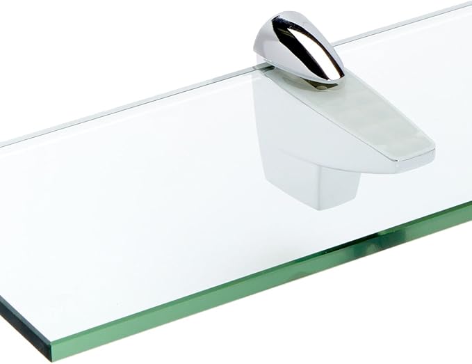 Spancraft Glass F-10x27-Chrome Falcon Glass Shelf, Chrome, 10" x 27"