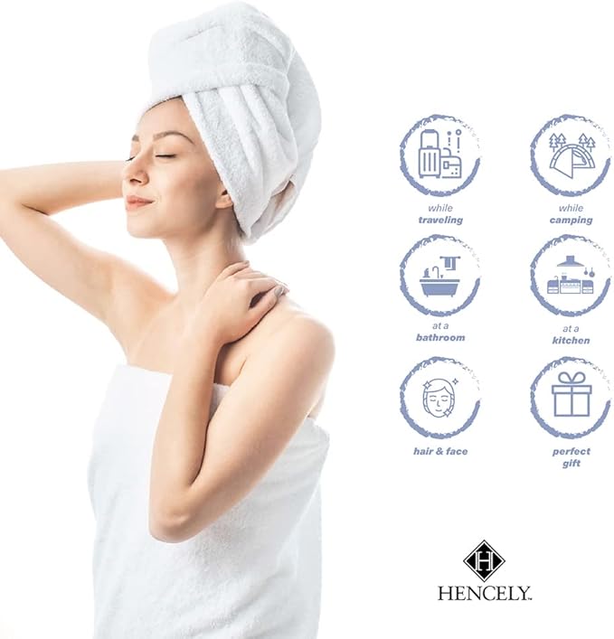 Hencely Bath Sheet Set of 2 - (35x64 Inches) - Luxury Extra Large Oversized Towels, 100% Cotton - Quick Dry, Highly Absorbent, Super Soft - Ideal for Spa, Hotel, Bathroom - (Bath Sheets 2 Pack, White)