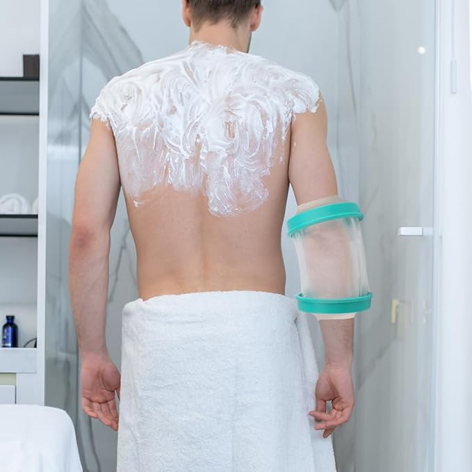 Cast Covers for Shower PICC Line Soft Green Adult,Waterproof Cast Cover/Bag, Cast Protector for Shower Arm Post Surgery, Shower Sleeve for Arm Cast Showering/Swimming