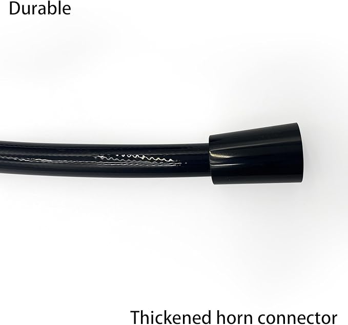 Replacement Shower Hose for RV Camper 6in Flexible & Kink-Free Heavy Duty PVC Lead-Free Black