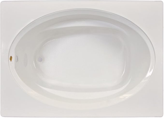 Jacuzzi SIGNATURE Acrylic Drop-In Bathtub, Soaking Sanctuary, Slip Resistant, Universal Drain Placement, 59" (L) x 41" (W), Oval, Oyster