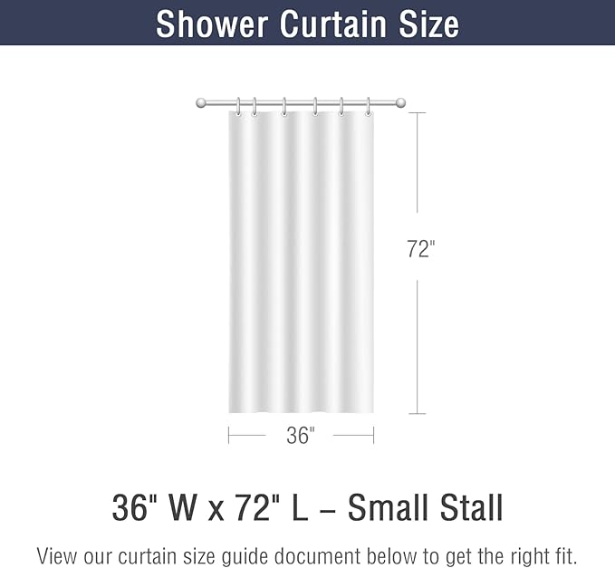 Gibelle Small Stall Shower Curtain 36 x 72, Narrow Half 3D Embossed Textured White Fabric Shower Curtain, Modern Farmhouse Herringbone Decorative Bathroom Shower Curtain Set with Hooks