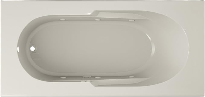 Jacuzzi SIGNATURE Acrylic Drop-In Bathtub, Soaking Sanctuary, Slip Resistant, Left Drain Placement, 72" (L) x 36" (W), Rectangle, 3-Tile Flange, Oyster