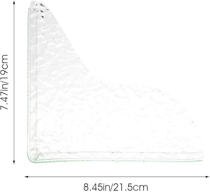 2pcs Acrylic Shower Splash Guards Floor Water Barrier Tub Corner Protector Splash Blocker for Walk-in Shower and Bathtub Easy Installation