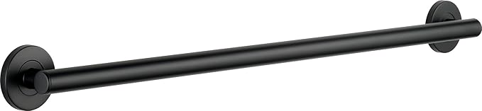 DELTA FAUCET 41836-BL Contemporary ADA Decorative Grab Bar, Matte Black