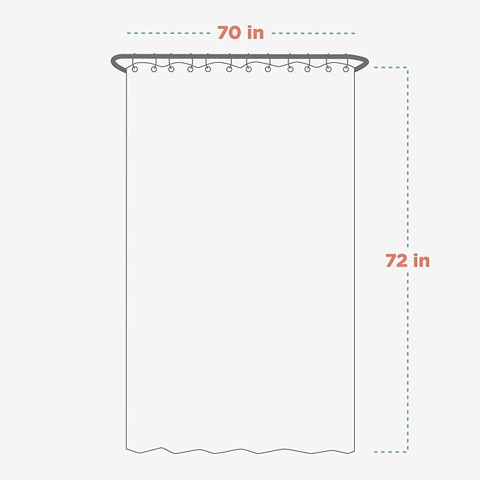 Zenna Home Waterproof Shower Curtain Liner with 9 Storage Pockets, 70 x 72 Inch, PEVA Shower Liner for Bathroom Storage, Shower Curtain Organizer with Rustproof Grommets, Clear