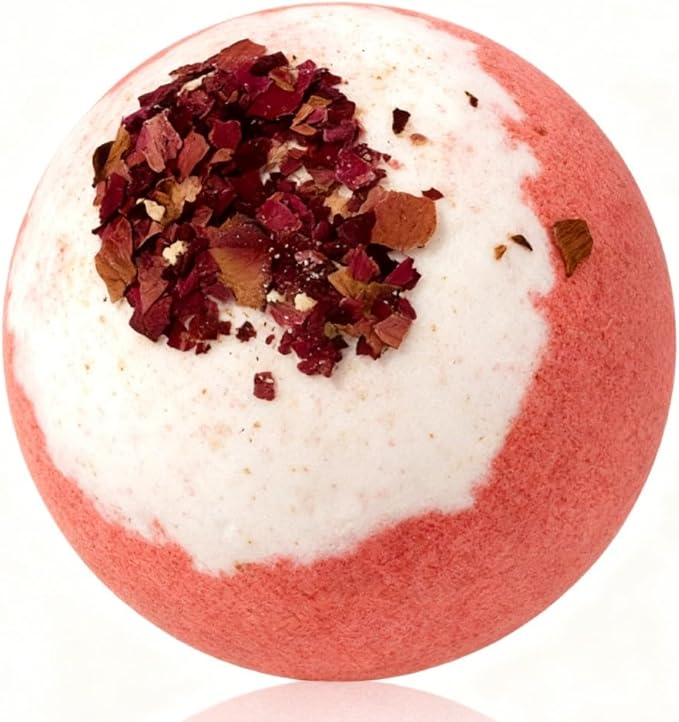 Rose Scented Bath Bomb - YC0006, 3.53 oz, Pack of 1 - Handmade SPA Bubble Bath for Relaxing - Essential Oil Personal Care Bath Gift for Birthday Mothers Day Christmas