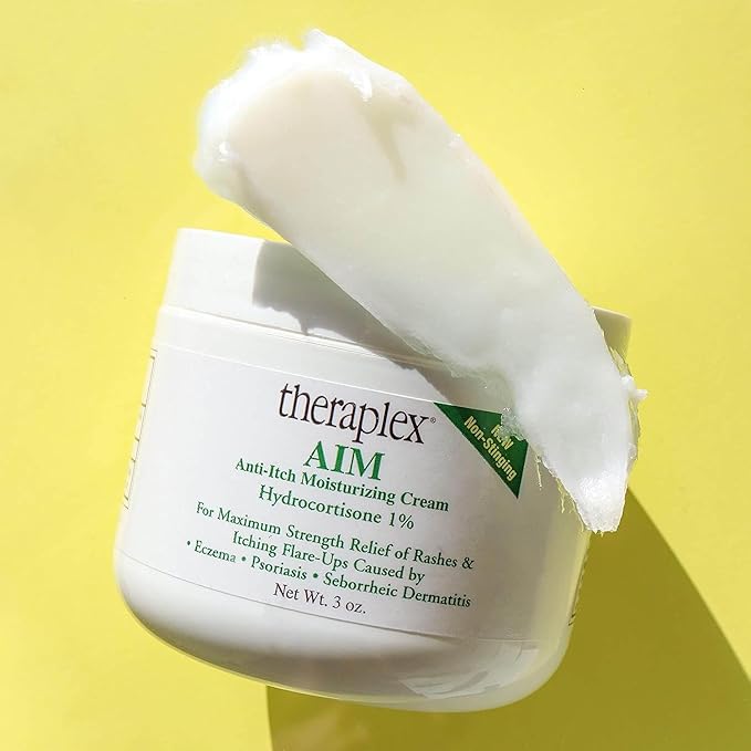 Theraplex AIM - Anti Itch Cream (2 oz) – 1% hydrocortisone for Itchy Skin Relief, moisturizing Cream for Eczema, Seborrheic Dermatitis. Safe for Kids. Relieves Itchy Skin with Maximum Strength.