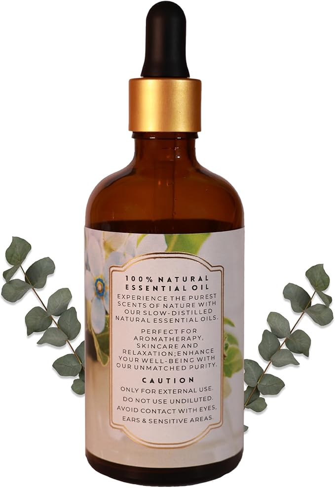 Luxurious Eucalyptus Essential Oil by Enhanced Essentials|with Glass Dropper|Slow Distilled Essential Oils for Diffusers,Skin Care,Aromatherapy,Bath,Gifting,Soap and Candle Making| 3.38 fl oz/100 ml