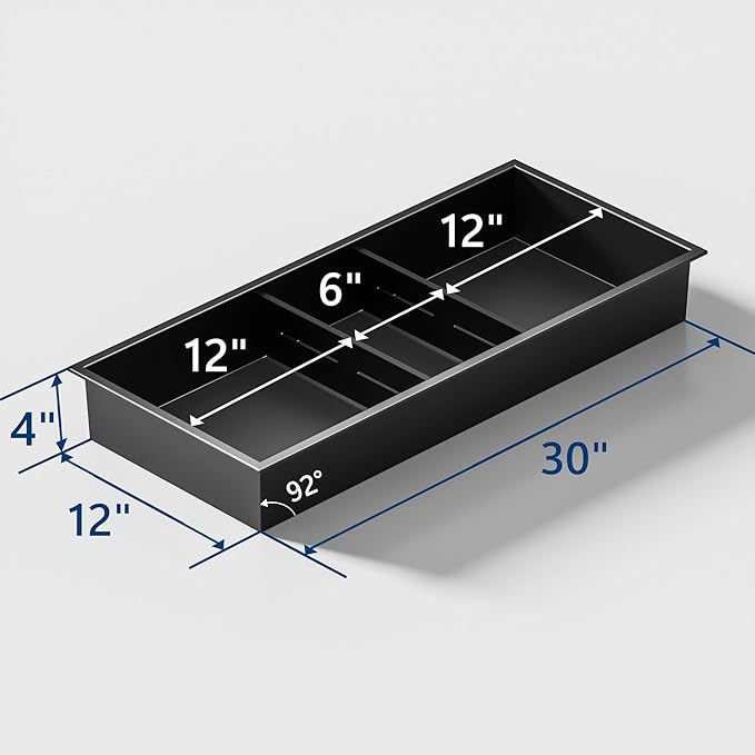Neodrain 12X30 in Shower Niche, Matte Black 3 Layers Shower Shelf Stainless Steel Recessed Storage NO Tile Needed Recessed Niche Shower for Bathroom Storage
