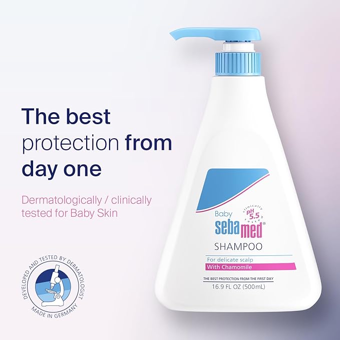 SEBAMED Children's Baby Shampoo Extra Mild Cleanser for Delicate Baby Hair and Scalp (500mL)