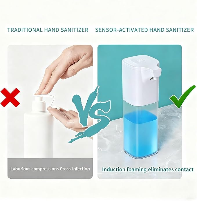 Automatic Liquid Soap Dispenser,Touchless Soap Dispenser 4-Level Adjustable Electric,Auto Bathroom Kitchen Hand Soap Dispenser,12oz/350ml,Wall Mounted,Rechargeable