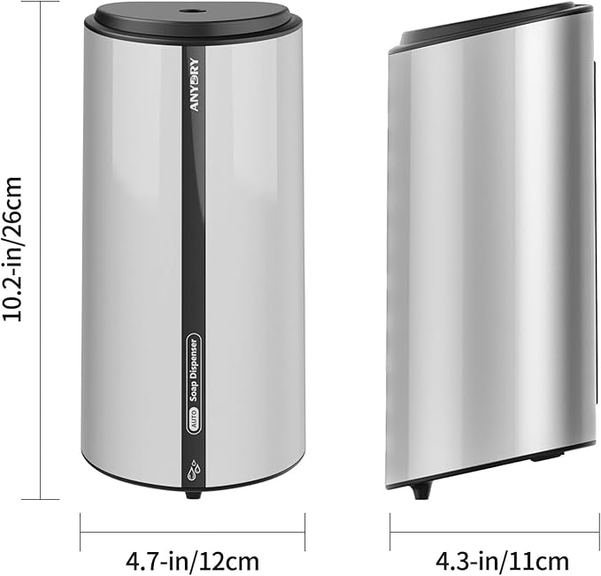 29fl.oz/850ml Commercial Automatic Liquid Soap Dispenser Wall-Mounted Large Capacity Model AD1209 Silver