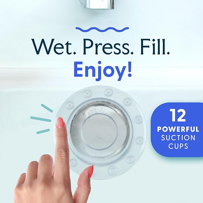 SlipX Solutions Bottomless Bath | Overflow Drain Cover for Tub | Best Gifts for Mom, Spa & Bath Accessories | Drain Block, Water Stopper Plug | Bath Essentials for Women | 4" Diameter, Clear
