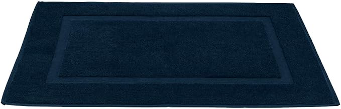 DAN RIVER Classic Cotton Bath Mats Set of 2 – Not a Bathroom Rug, Ultra Soft, Highly Absorbent & Machine Washable Bath Mat Towel for Bathroom Floor Mat – Durable, Quick-Dry, 21x34 Inches, Blue Opal