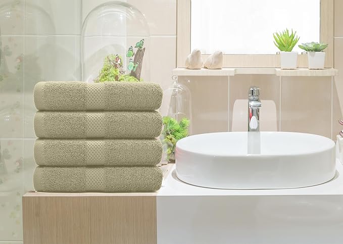 DAN RIVER 6-Pack Premium Hand Towels (16x28 Inches) - 100% Cotton, Ultra Soft, Lightweight, Highly Absorbent Towels for Bathroom, Spa, Gym, Salon, Hotel, and Travel - 550 GSM โ Beige