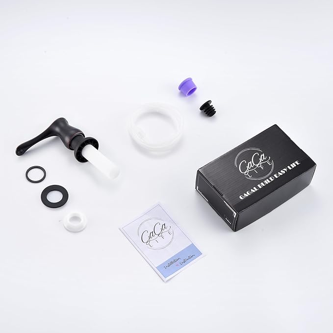 GAGALIFE Kitchen Sink Soap Dispenser Oil Rubbed Bronze, Under Sink Soap Dispenser with 40" Silicone Extension Tube Kit,Say Goodbye to Frequent Refills