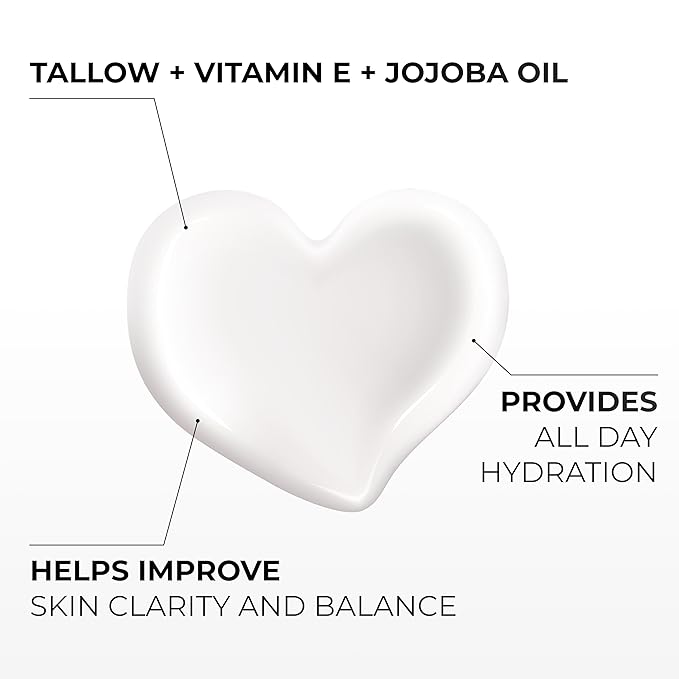 Daily Moisturizing Lotion – Tallow Body Lotion with Aloe Vera, Shea Butter, Jojoba Oil, MCT Oil & Vitamin E – Deep Hydration for Dry, Rough, Sensitive Skin (8 Fl Oz, Unscented)