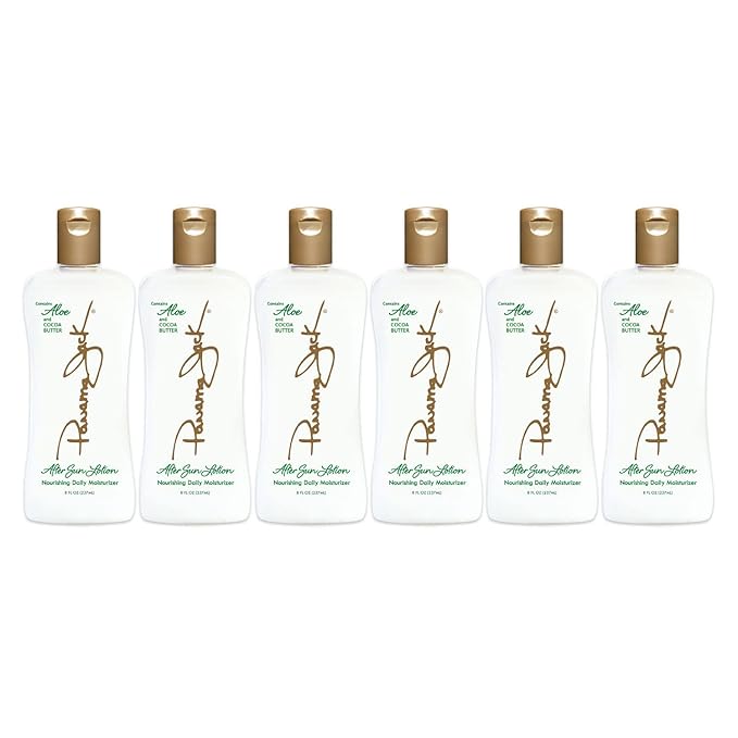 Panama Jack Aloe Moisturizer Lotion - After Sun Daily Skincare, Contains Aloe, Cocoa Butter, Olive & Hemp Seed Oils with Vitamin E, 8 FL OZ (Pack of 12)