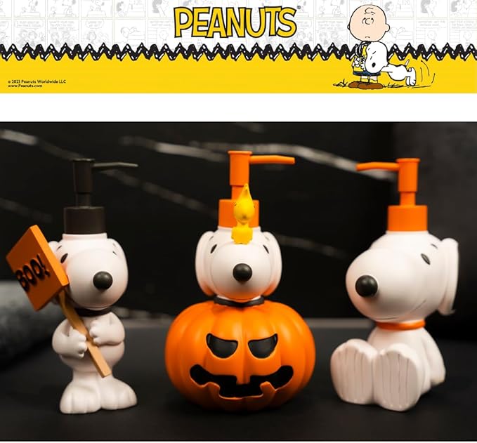 Peanuts Snoopy Soap/Lotion/Hand Sanitizer Resin Pump Dispenser, 10.23 Ounces, (Officially Licensed Product) by Franco Collectibles