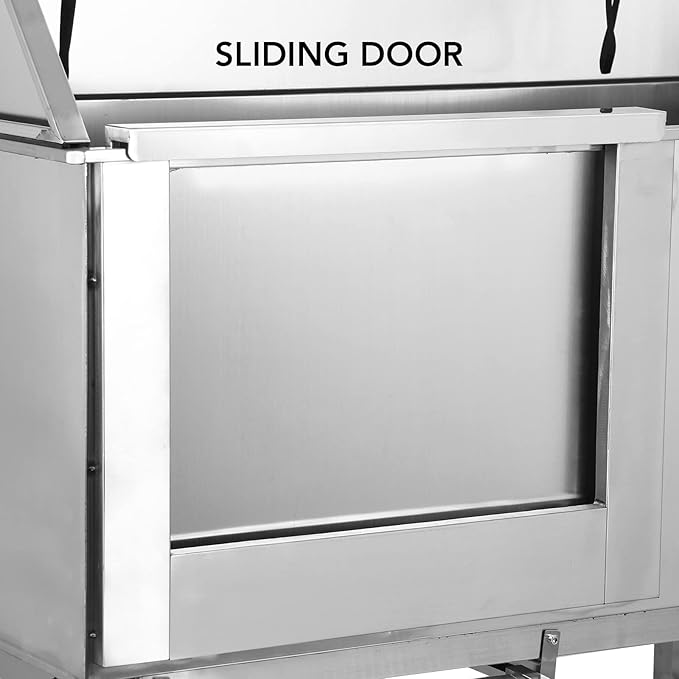 50" Dog Grooming Tub, Stainless Steel Pet Washing Station, Professional Dog Grooming Bathtub for Large, Medium & Small Pets, Left Door