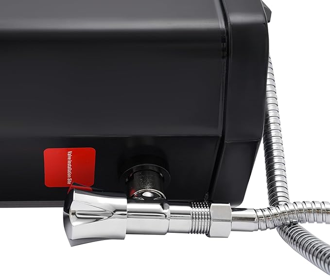 Pressurized Water Tank Portable Roof Rack Water Tank Over-Landing Pressurized Water Tank on Off-Road Vehicle with Shower, Hose & Storage Bag for Camping, Water Storage