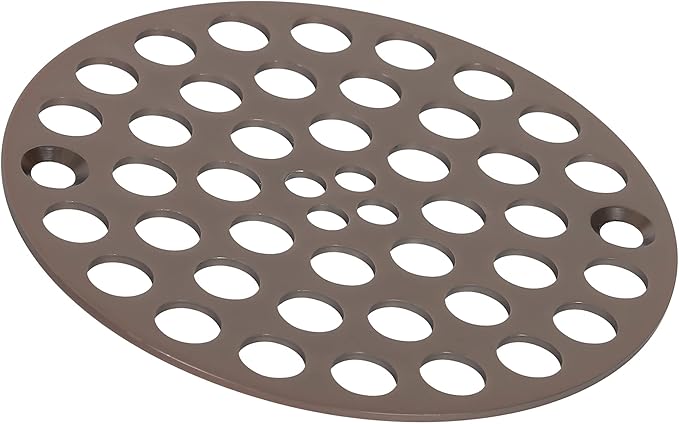 4" Screw-in Shower Drain Cover, Oil Rubbed Bronze - Solid Brass, 4" OD, Screws Included