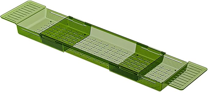 Bath Tray, Plastic Shower and Bath Shelf, Multifunctional Bathtub Bathroom Organizer for New Home, Mothers, Birthday Gifts (Green)