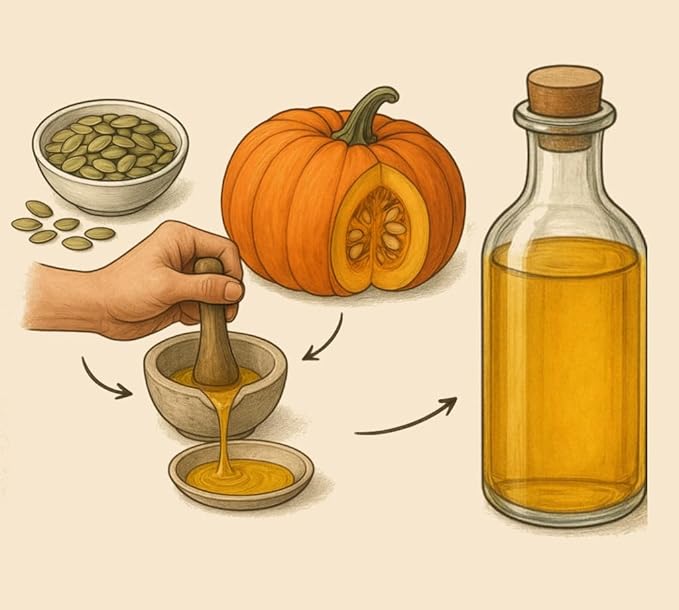 Pumpkin Seed Oil 16 fl oz (Glass Bottle) - USDA Organic Cold Pressed - 100% Pure and Natural - Hexane Free, Phthalate Free - Skin, Hair, Body, Massage Oil