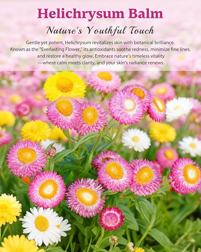 Helichrysum Multipurpose Balm - Natural Soothing Hydrating Salve with Helichrysum Oil for Thin, Fragile, B-ruised & Aging Skin | Moisturizes & Revitalizes Body & Face - 120G/4OZ