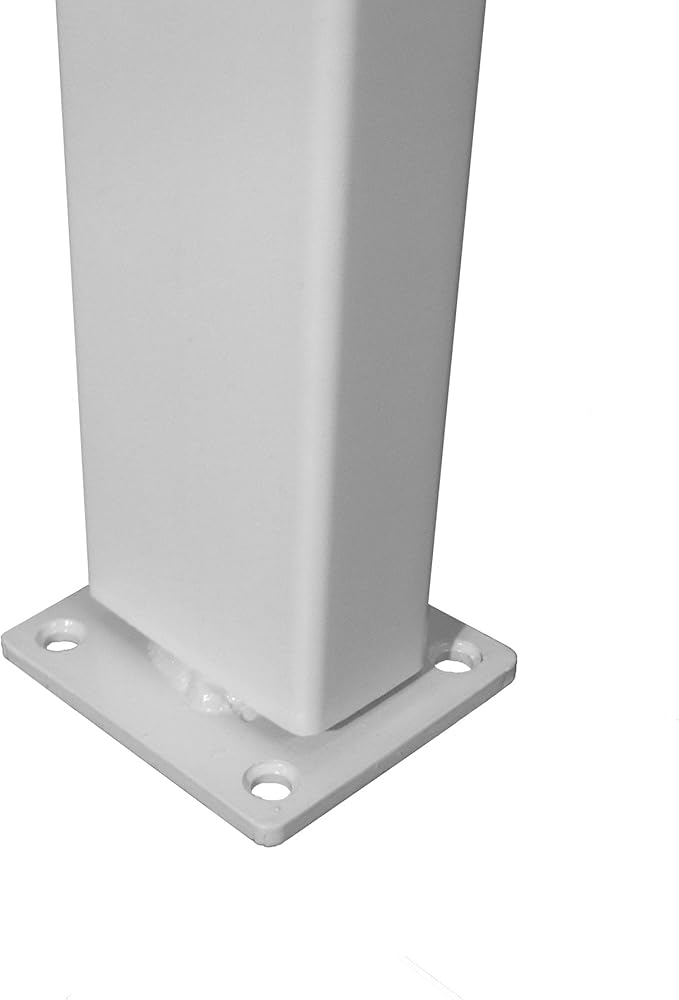 30in H x 4in L x 3.25in W (2 Posts) Surface Mount Posts for Zippity Vinyl Fence or Outdoor Shower Kit, Surface Mount Fence Panels, Picket Fence, or Outdoor Shower Enclosure to a Solid Surface, ZP19011