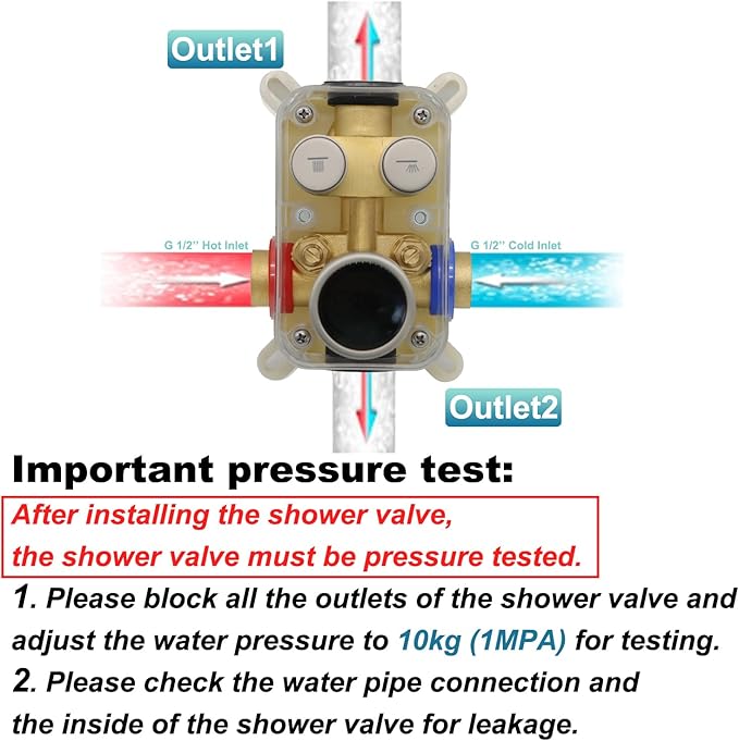 Digital Display Shower Valve Shower Valve 2 Way Shower Diverter Valve Shower Mixing Valve Can Use All the Time Brushed Nickel