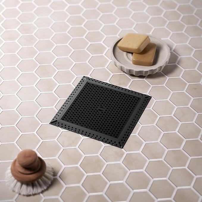 Not Moving Shower Drain Hair Catcher,Effective Hair Catcher Shower Drain,Square Flat Shower Drain Cover Protector Filter,Efficient Drainage,Hair Trap Stopper