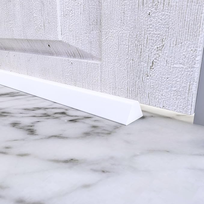 67 Inch Collapsible Shower Water Dam, Shower Threshold Water Dam Shower Barrier, Dry and Wet Separation Door Dam Water Stopper Kitchen Shower Threshold Silicon Water Blocker(Mini Trapezoid)