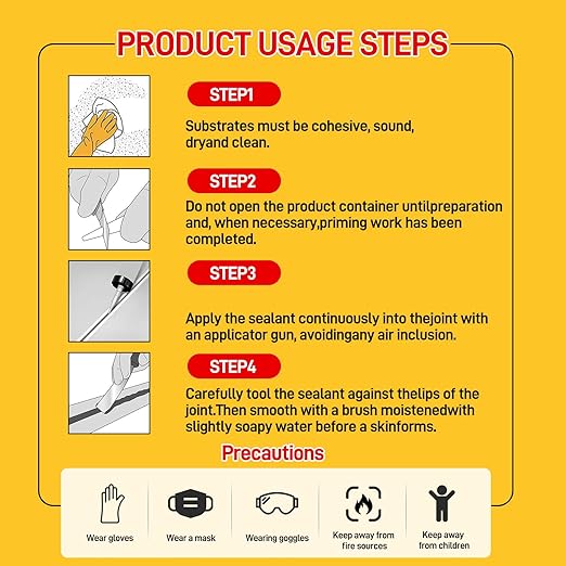 VGS998 Sausage Pack Silicone Sealant for Stone Curtain Wall 6 Pack –19.95 Fl Oz – Black Concrete Crack Repair, Non-Sag Silicone Caulk for Foundation, Walls, Sausage
