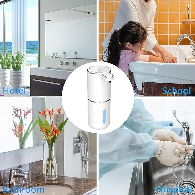 Automatic Liquid Soap Dispenser Bathroom Kitchen Dish Liquid Body Shampoo Shower Gel Hand Free Liquid Wall Mount Touchless Soap Dispenser 380ml Auto Liquid Dispenser Sylfu
