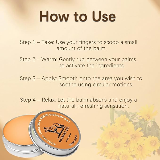 Neuro Balm – Joint & Muscle Soothing Cream with Arnica Oil, Camphor Blue & Chamomile Extract | Herbal Cooling Ointment for Daily Body Comfort & Care (1PCS)